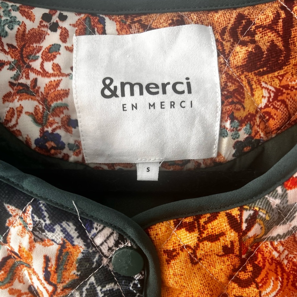 &merci Patchwork Quilted Jacket - Size Small boho… - image 2